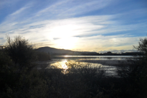 sunset in Rotorua