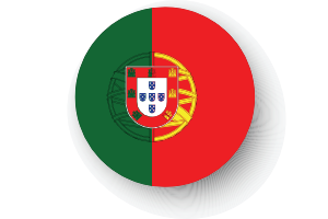 A button of the Portuguese flag.